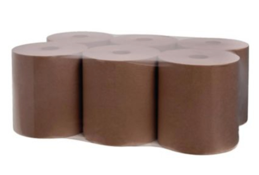 FLOVON BROWN LONG 280M H.TOWEL ROLL (6ROL)#11280