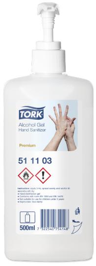 TORK ALCOHOL GEL HAND SANITIZER (12 SZT) #511103