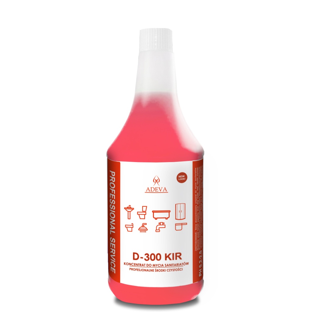 ADEVA D-300 KIR 1L - PREPARAT DO GRUNTOWNEGO CZYSZCZENIA SANITARIATÓW